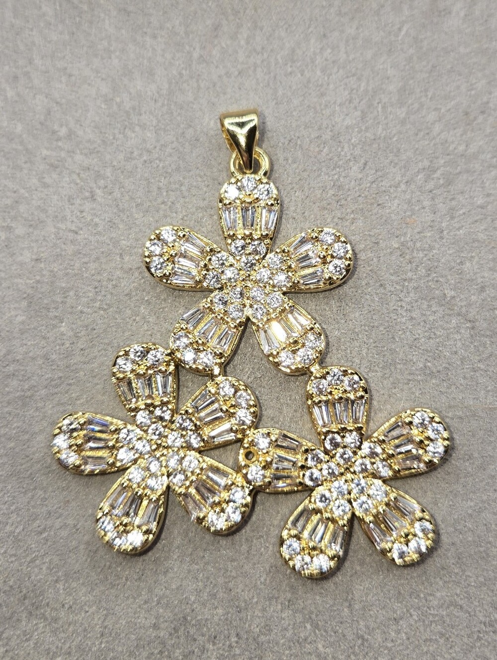 Freida Rothman "Vault" 14k Gold Over Brass Floral Cluster Pendant
